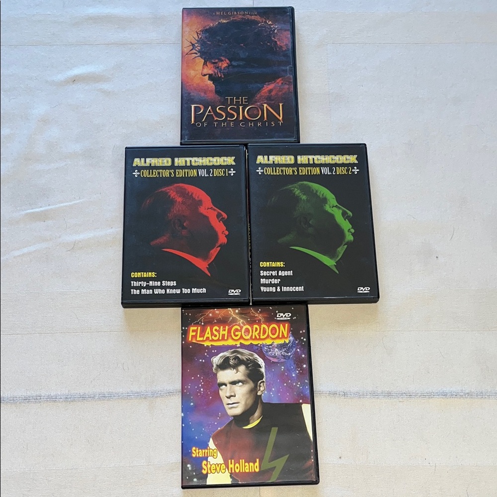 DVD Collection: The Passion, Alfred Hitchcock, Flash Gordon